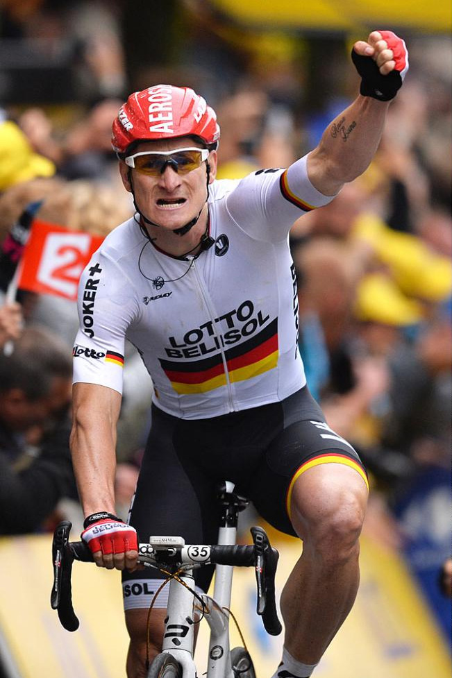 Andre Greipel (Lotto Belisol) takes victory in stage 6 of the Tour de France. Ph.jpg